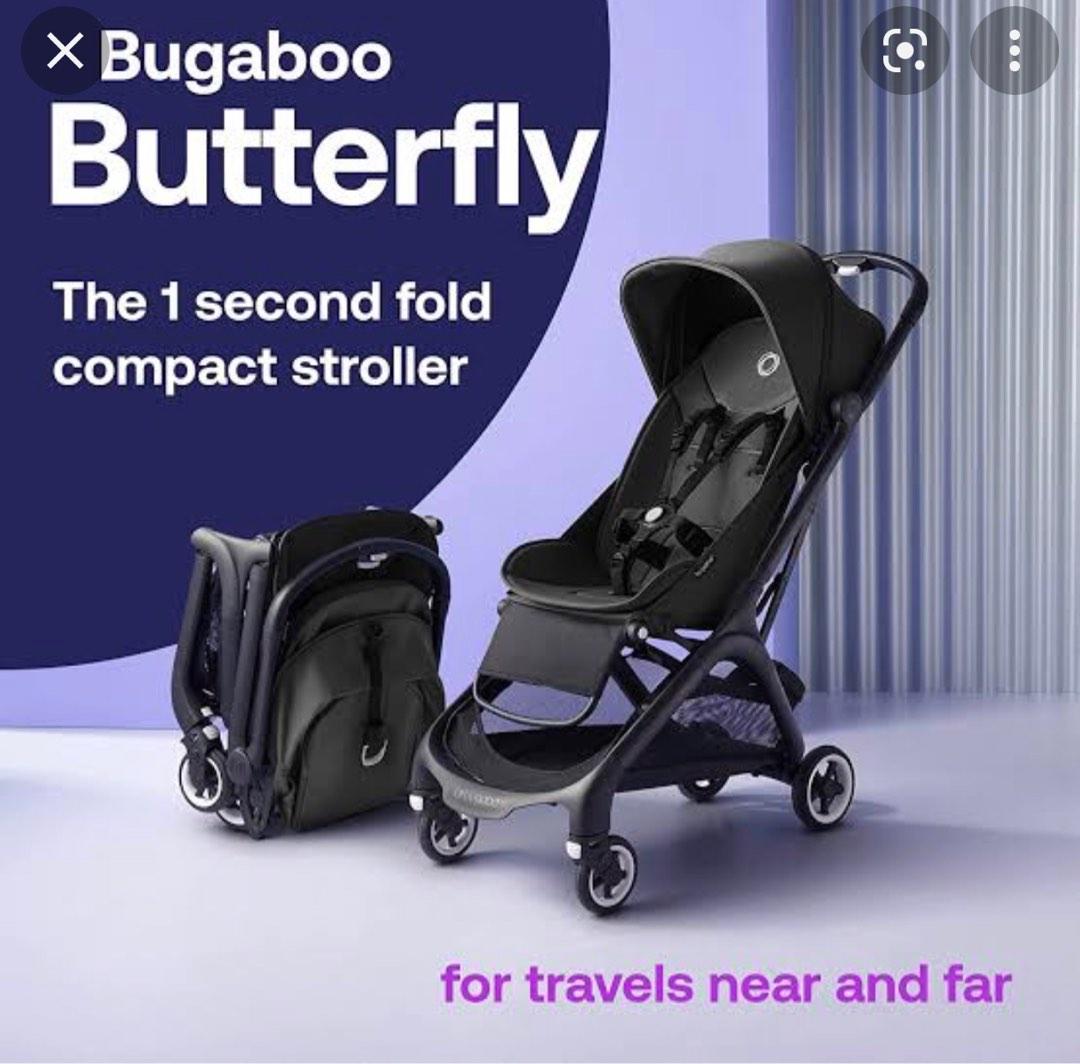Bugaboo Butterfly Lightweight Ultra Compact Cabin Stroller- NEGOTIABLE (Category: Strollers) located in Manila. Submitted by kidsatheart (Listing ID 1180888639, Image 1). Description: Box-sealed IATA Approved to be stored in overhead compartment of airplane. Inclusive of Rain Cover, Leg Rest, Carry Strap and Seat Inlay for more comfortable feel. Can be attached to several infant car seat baskets like Nuna/Maxi-Cosi/Clek/Cybex/Kiddy (Using Adapter