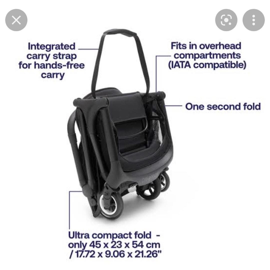 Bugaboo Butterfly Lightweight Ultra Compact Cabin Stroller- NEGOTIABLE (Category: Strollers) located in Manila. Submitted by kidsatheart (Listing ID 1180888639, Image 3). Description: Box-sealed IATA Approved to be stored in overhead compartment of airplane. Inclusive of Rain Cover, Leg Rest, Carry Strap and Seat Inlay for more comfortable feel. Can be attached to several infant car seat baskets like Nuna/Maxi-Cosi/Clek/Cybex/Kiddy (Using Adapter