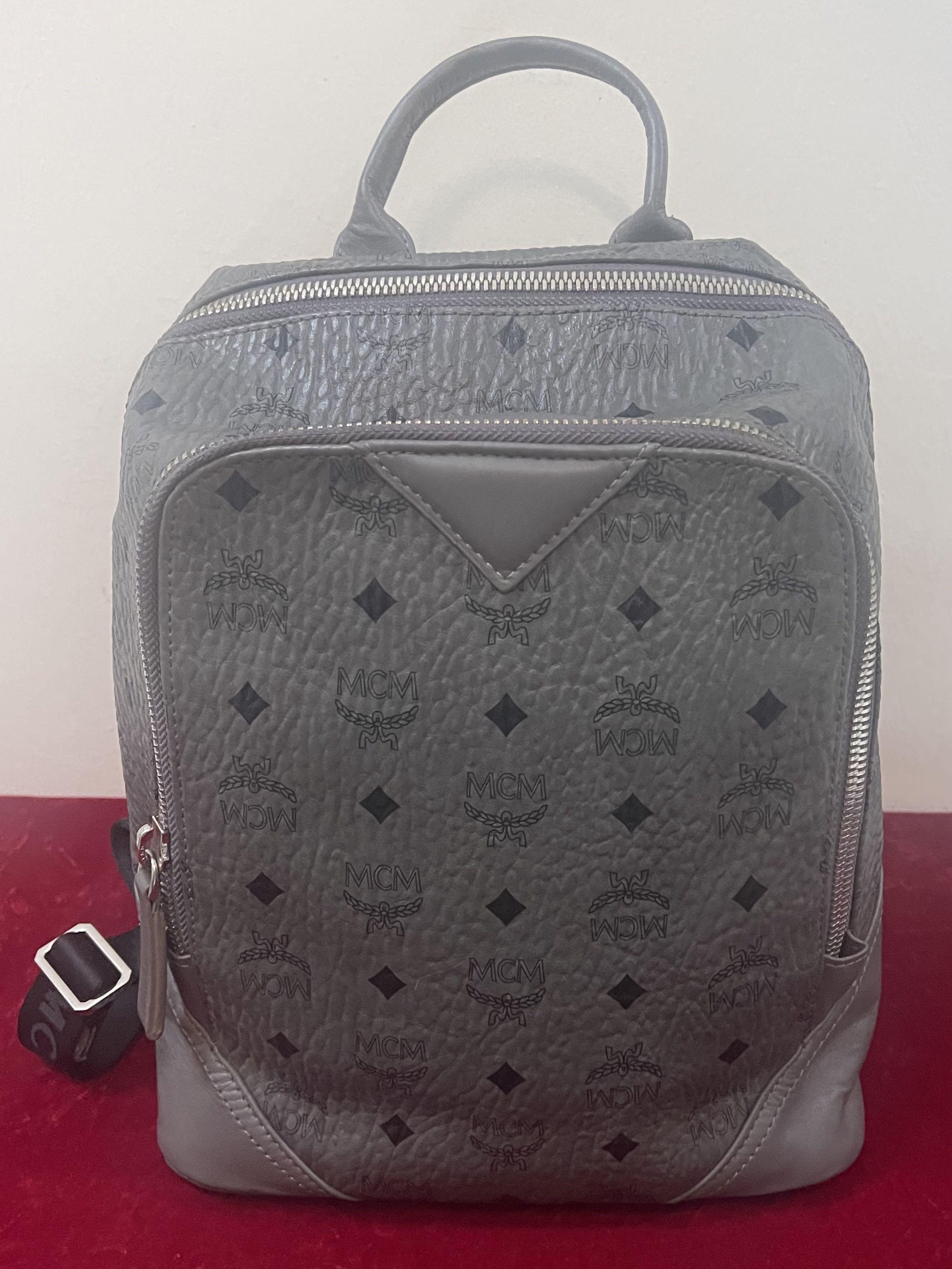 Mcm backpack gray discount