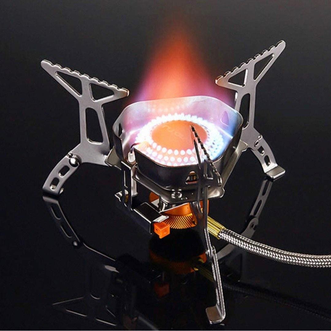 Camping Gas Stove (SAGAFLY) Burner Backpacking Stove Portable Backpack  Cooking Camp Stove with Igniter Hiking Outdoor Mini Small Lightweight  Windproof Single Stainless Steel Isobutane Propane or Butane Propane  (UPGRADED VERSION), Sports Equipment,
