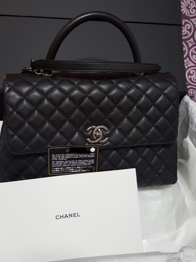 CHANEL Coco Handle Large 33xm, Luxury, Bags & Wallets on Carousell
