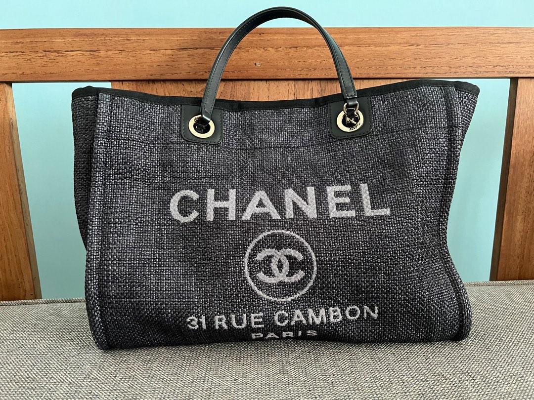 Chanel Deauville Tote Medium, Luxury, Bags & Wallets on Carousell