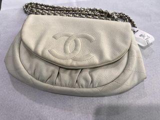 Chanel Black Velvet Half-Moon Woc Clutch Bag