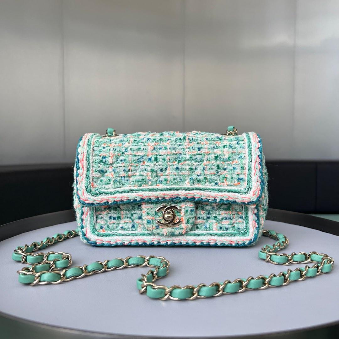 Chanel Mini Rectangular Tweed, Luxury, Bags & Wallets on Carousell