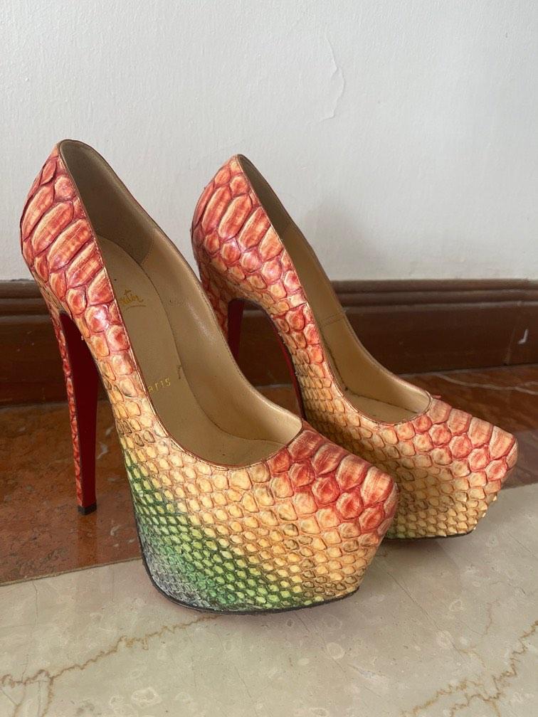 Christian Louboutin Snakeskin Daffodil. Carousell