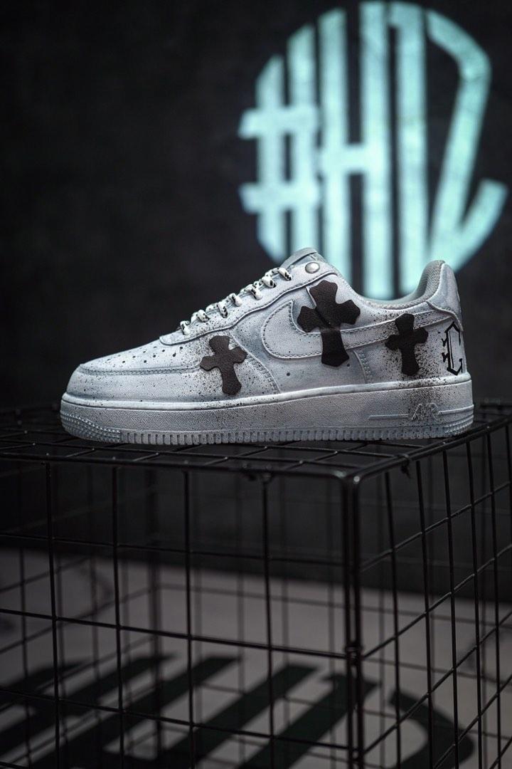 chrome nike air force 1 shoes