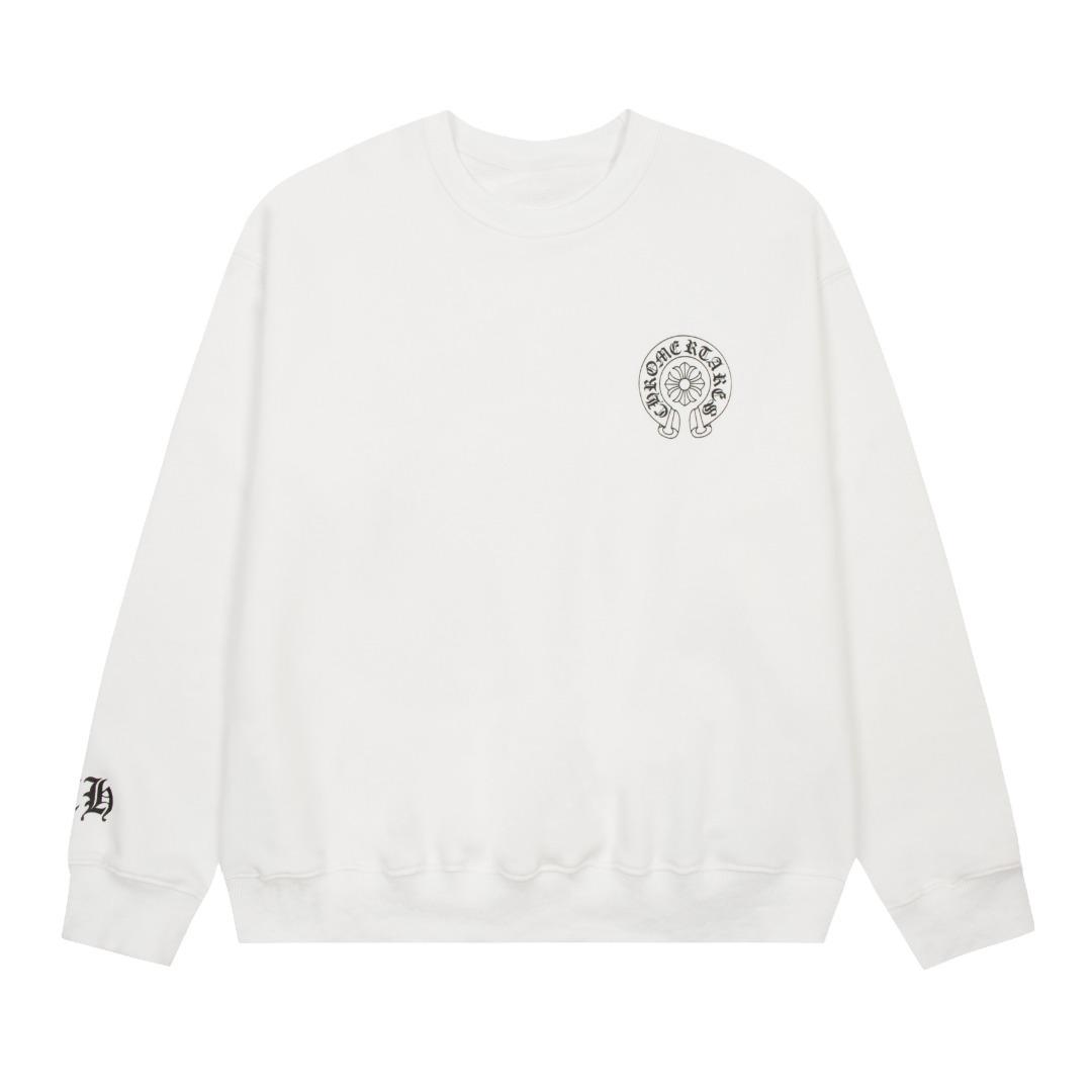 Chrome Hearts CH 克羅心經典馬蹄印花圓領衛衣, 男裝, 上身及套裝