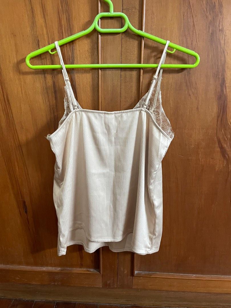 Cream H&M Camisole Top (Category: Sleeveless) located in Quezon City. Submitted by monsdeclutter (Listing ID 1180784520, Image 2). Description: MOP: Gcash.