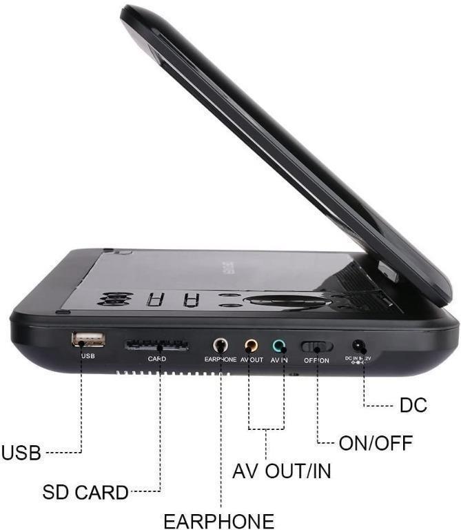 DBPOWER 10" Portable DVD Player with 5Hour Rechargeable Battery, 10