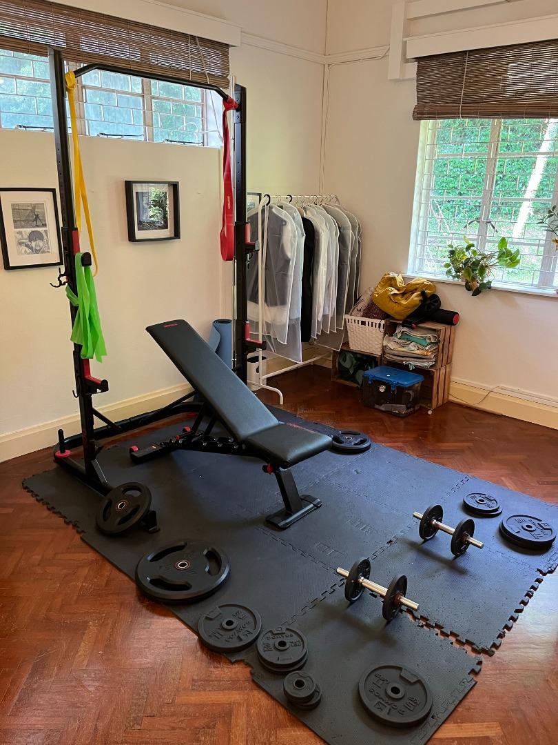 Decathlon Weight Training COMPLETE HOME GYM Rack Bench Bars