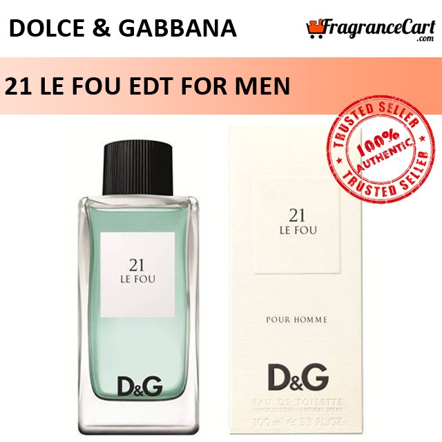 D&G 21 LE FOU 100ml Dolce & Gabanna Le Fou 21 EDT Spray 3.3oz