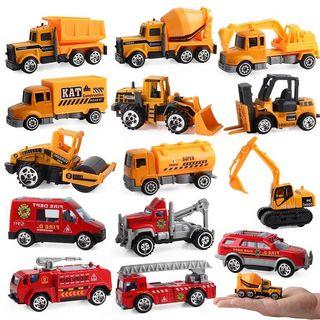 Engineering vehicles excavator alloy vehicle model children's mini set alloy cake decoration