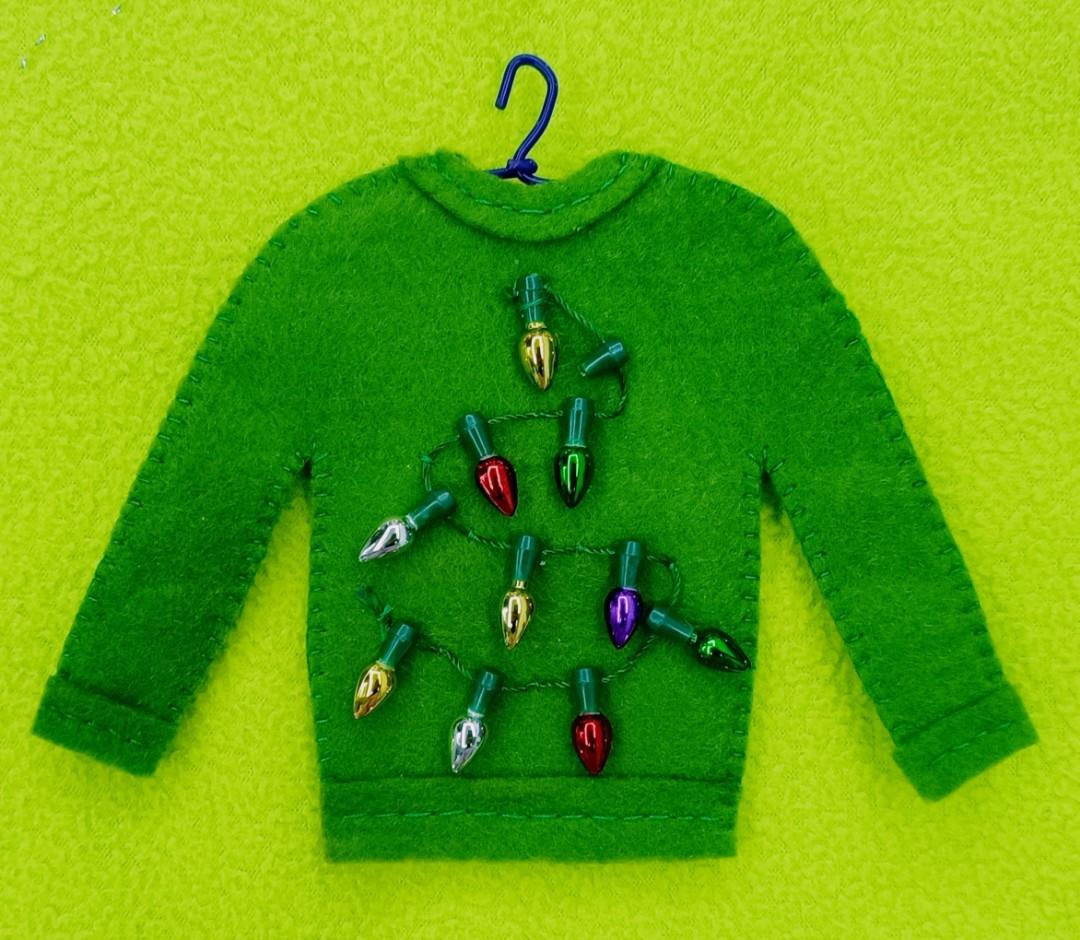 Felt Ugly Sweater Christmas Ornament (Category: Other Home Decor) located in Mandaluyong City. Submitted by patchandpast (Listing ID 1180764862, Image 2). Description: Hand stitched felt Christmas ornament available on hand and for preorder P200 each.