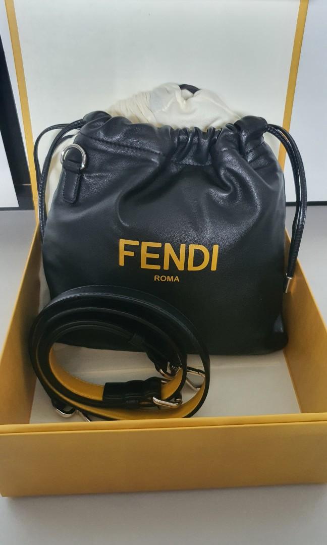 Fendi Logo Drawstring Crossbody Bag Luxury Bags Wallets on