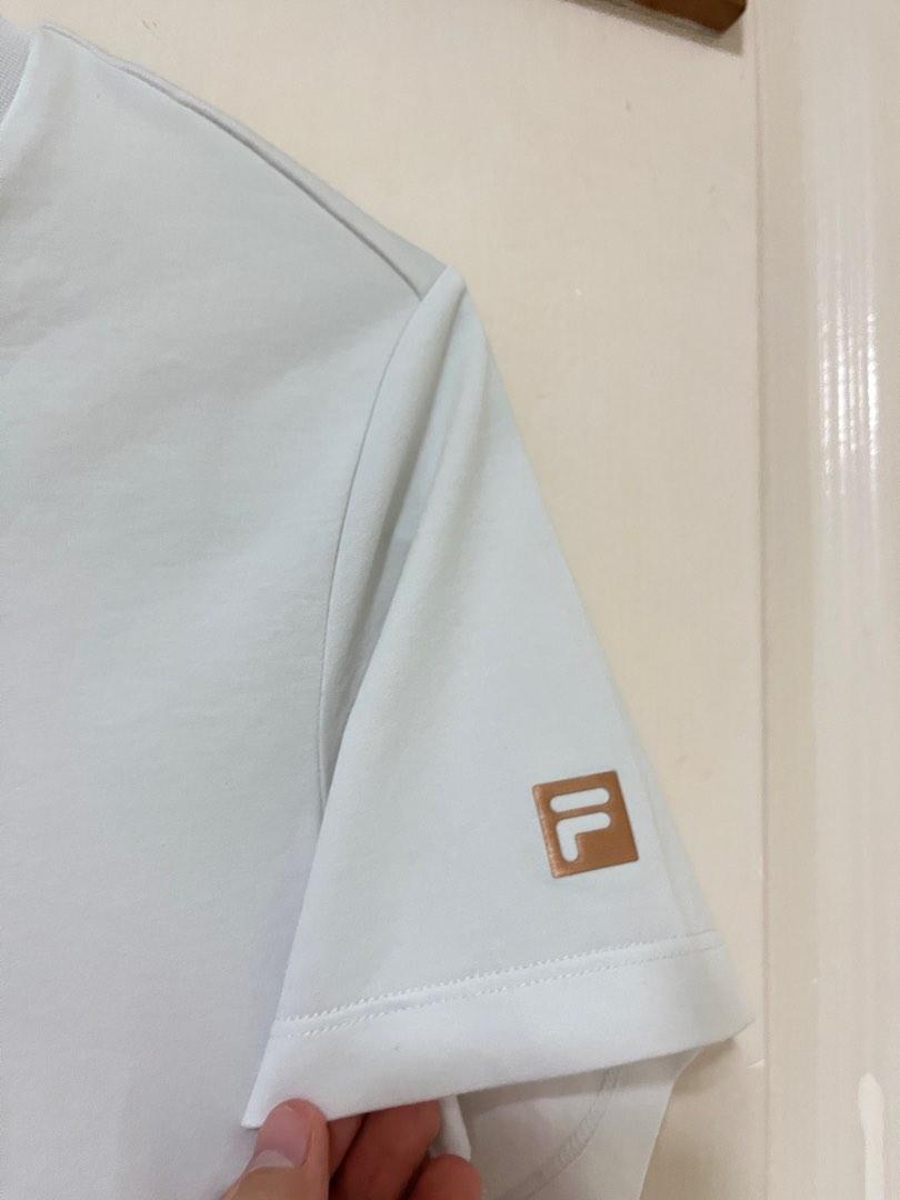 FILA white shirt with rose gold logo