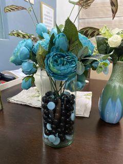 Flower Vase with Marble Stones