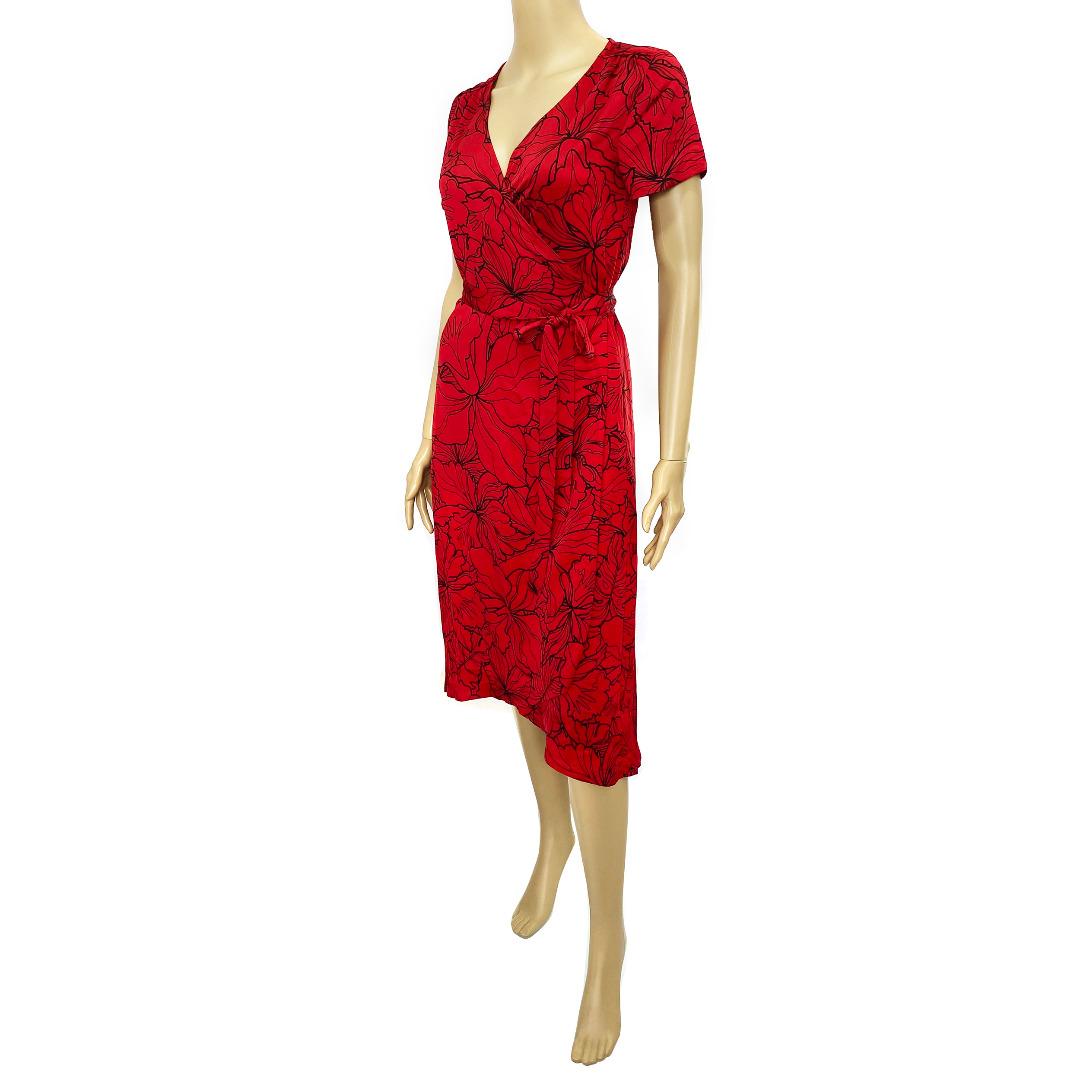 Gap red wrap dress store