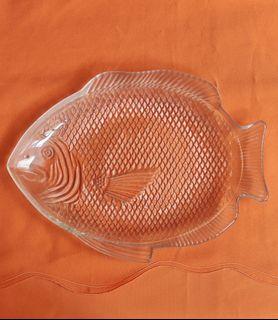 Glass Food Snack Tray Fish Design