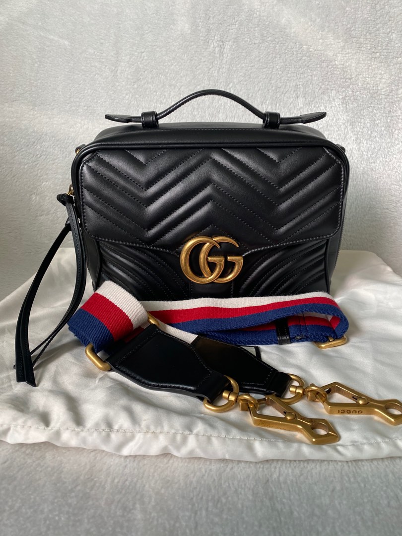 Gucci marmont outlet web strap
