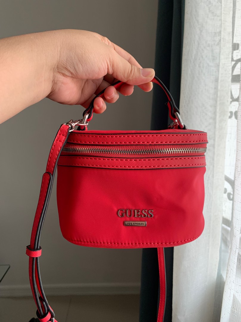 Guess Mini Vanity hand bag with sling strap, Women's Fashion, Bags