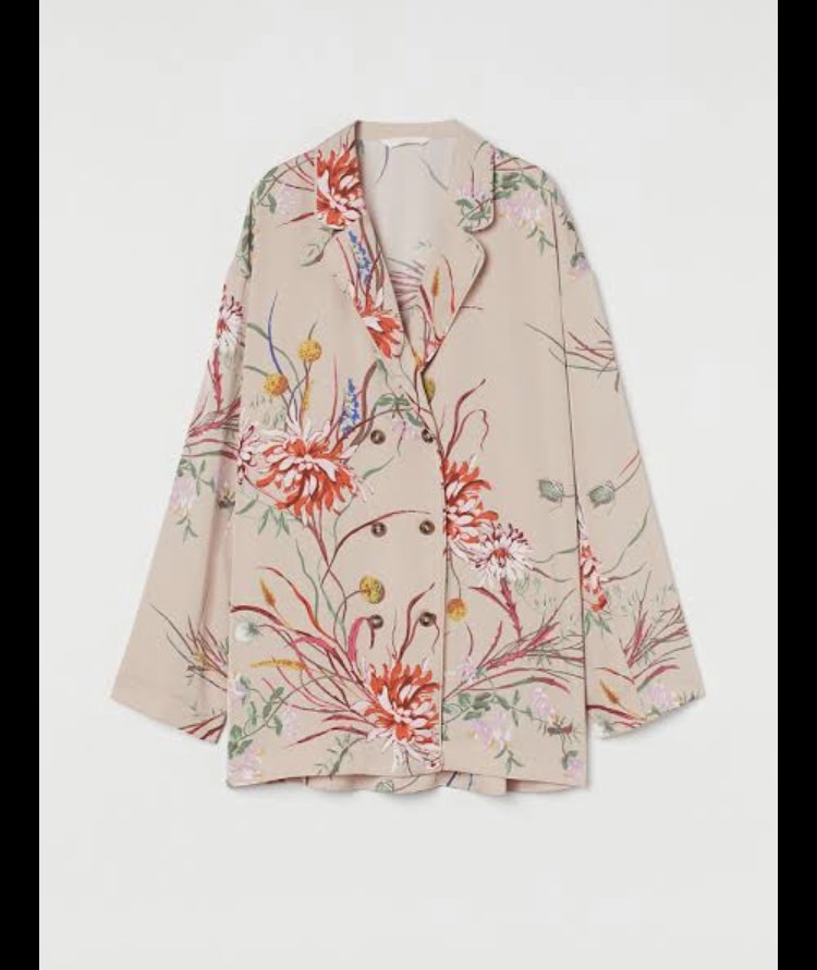 H M floral blazer blouse Fesyen Wanita Pakaian Wanita Atasan di