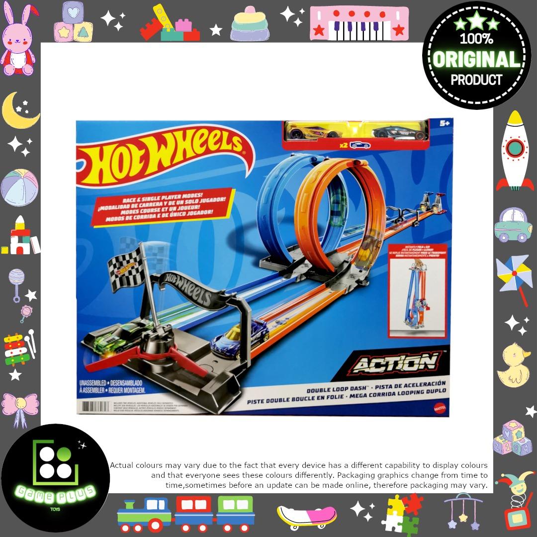 Hot wheels double loop race track store