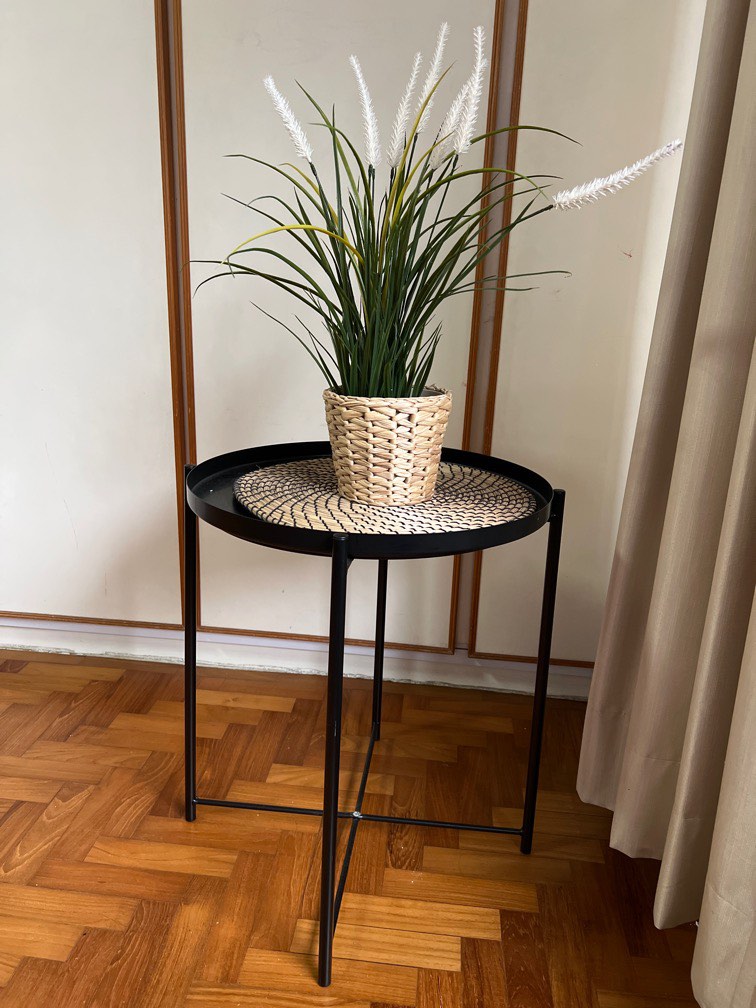 Ikea Gladom side table black, Furniture & Home Living, Furniture, Tables & Sets on Carousell