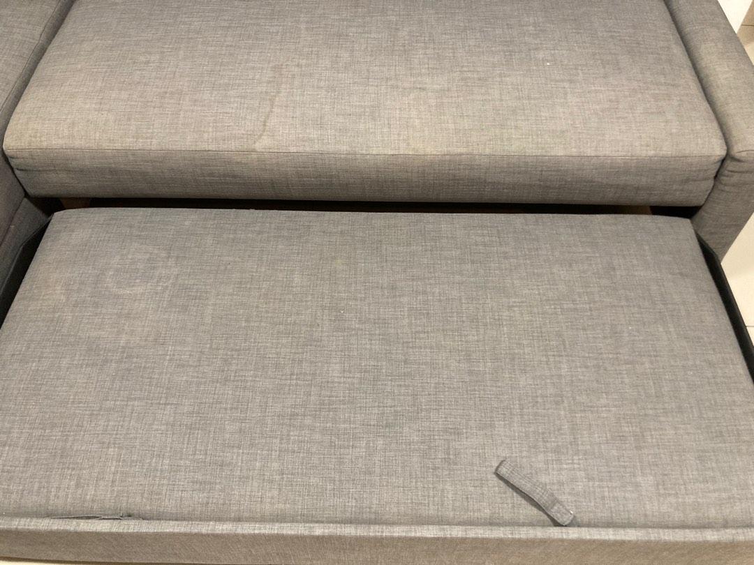 Ikea L shape sofa bed with storage grey, Furniture & Home Living, Furniture, Sofas on Carousell