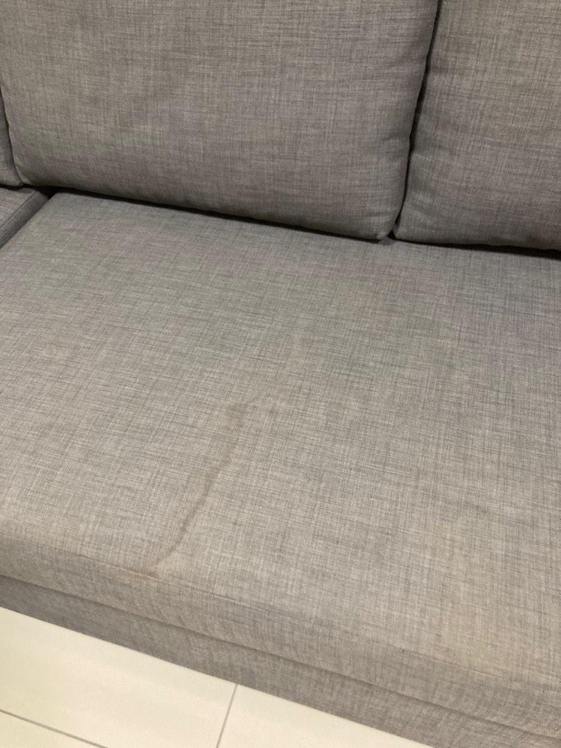 Ikea L shape sofa bed with storage grey, Furniture & Home Living, Furniture, Sofas on Carousell