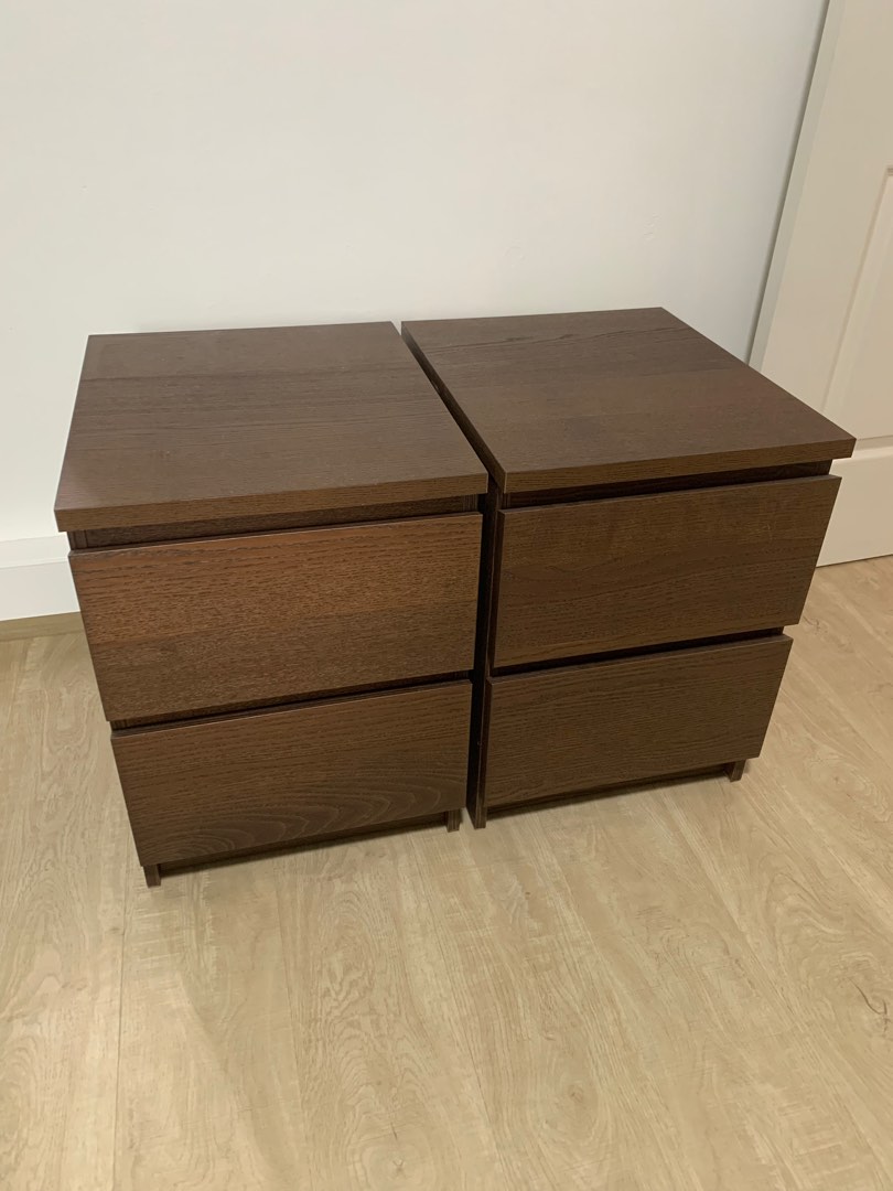 IKEA Malm Bedside Drawers, Furniture & Home Living, Furniture, Shelves