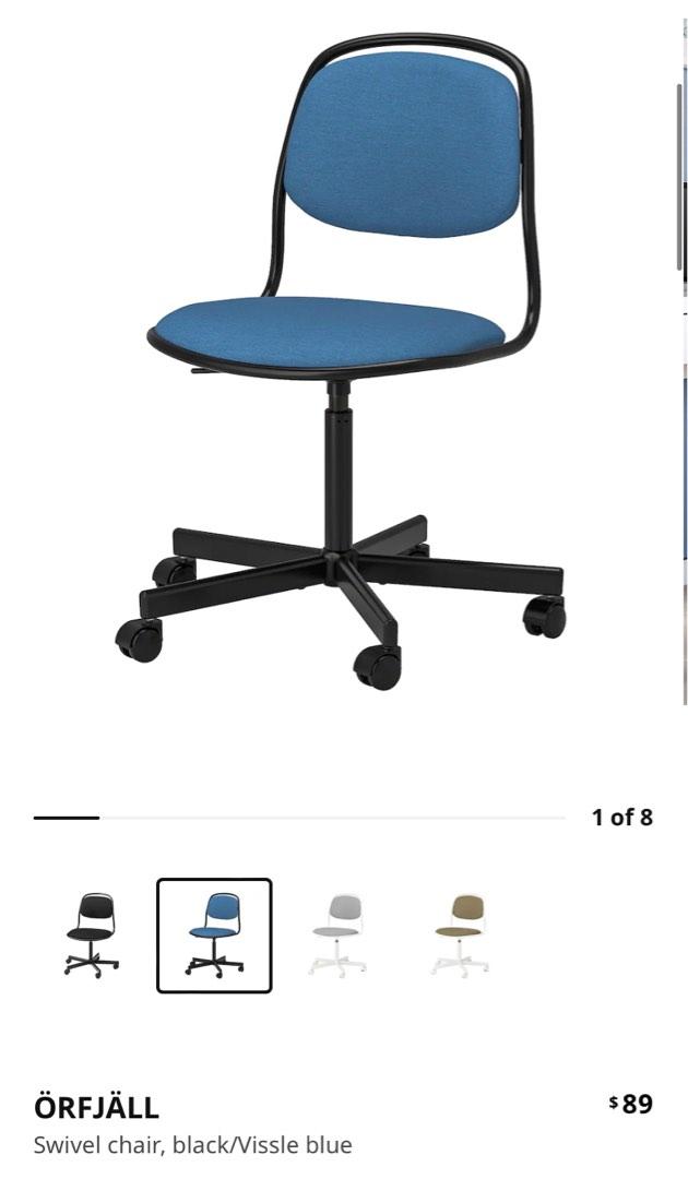 IKEA office chair blue, Furniture & Home Living, Furniture, Chairs on