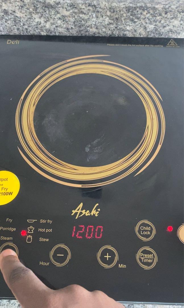 Induction stove comes with free induction pot 2100 watts load weight