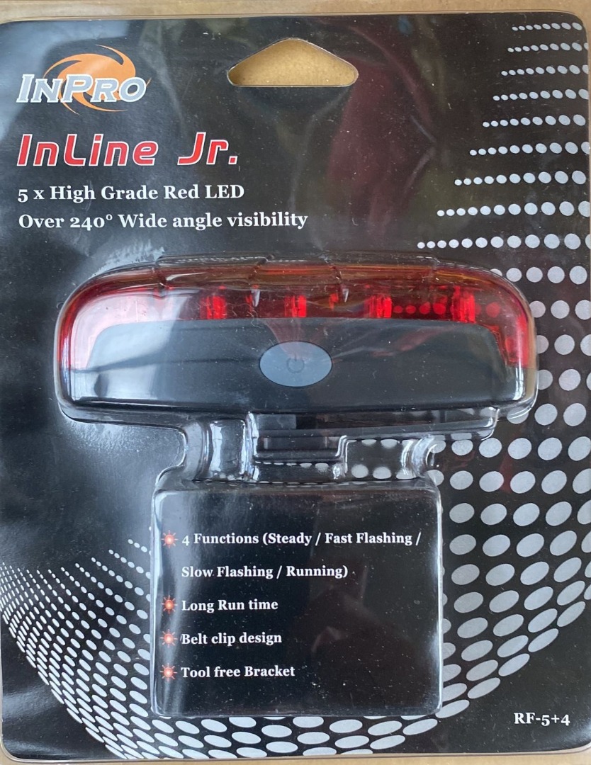 INPRO INLINE JR. 後燈黑色膠RF5+4 / INPRO INLINE JR. REAR LIGHTRF5+4, 運動產品