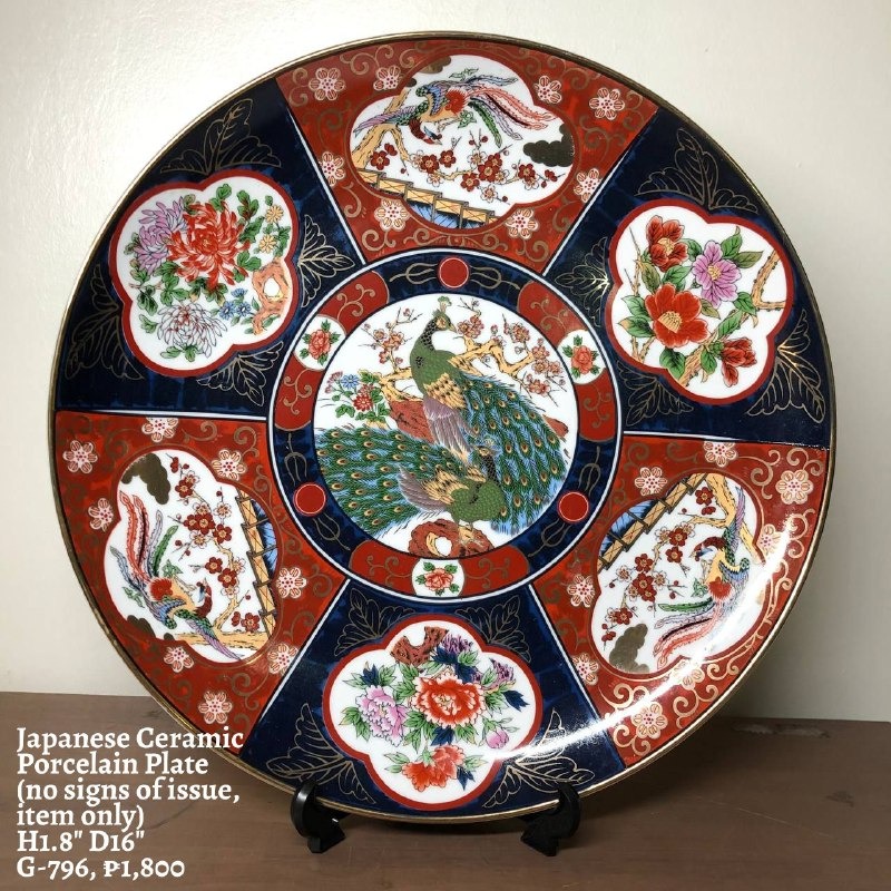 Japanese Ceramic Porcelain Plate, Furniture & Home Living, Kitchenware
