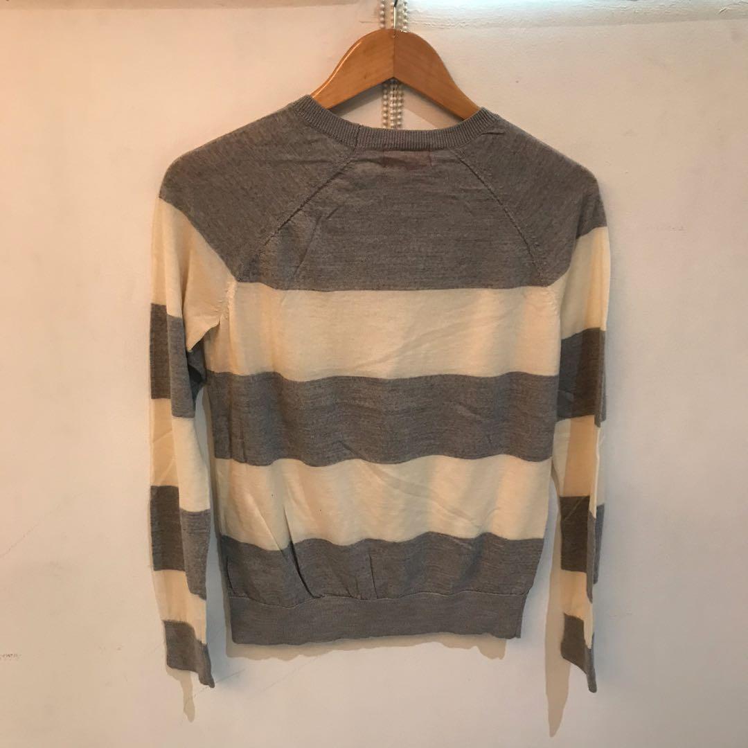 Joe Fresh Gray and White Knitted Sweater (Category: Longsleeves) located in Quezon City. Submitted by cvolshop (Listing ID 1180778764, Image 3). Description: Actual Photos No Issues Negotiable.