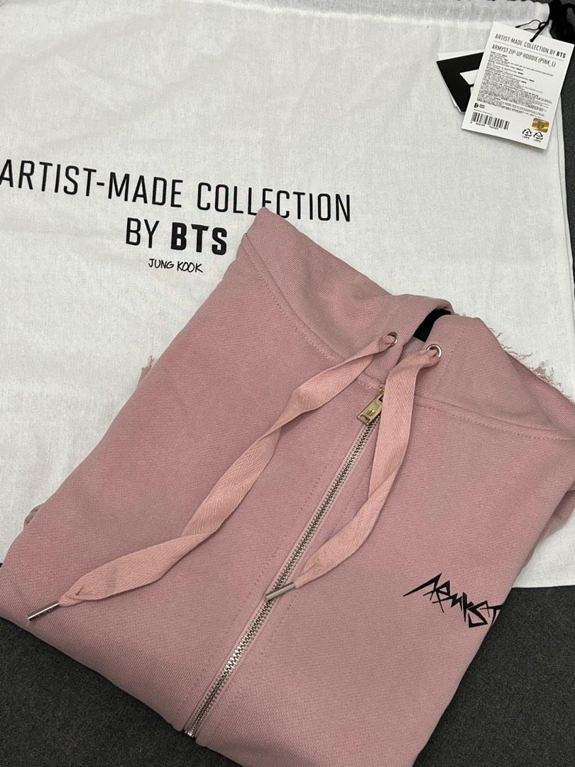 JUNGKOOK ARMYST ZIP-UP HOODIE PINK (LARGE), Women's Fashion, Coats 【本日のクーポン】 KOOK JUNG ARMYST PINK HOODY ZIP-UP パーカー