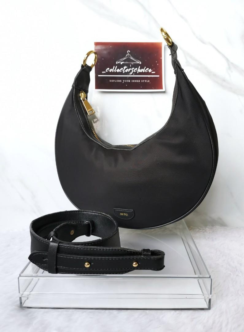 JW Pei Carly Nylon Saddle Bag - Black