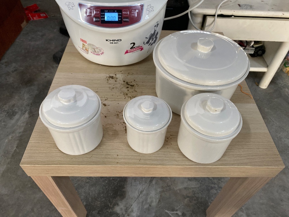 Khind Double Boiler + 3 Ceramic Boiler Bowls DB601 / Khind Double