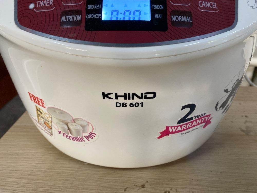 Khind Double Boiler + 3 Ceramic Boiler Bowls DB601 / Khind Double