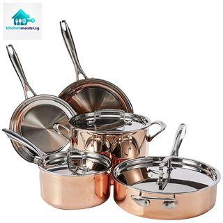 Best Buy: Gotham Steel 5pc cookware set Non Stick Hammered Copper 2692