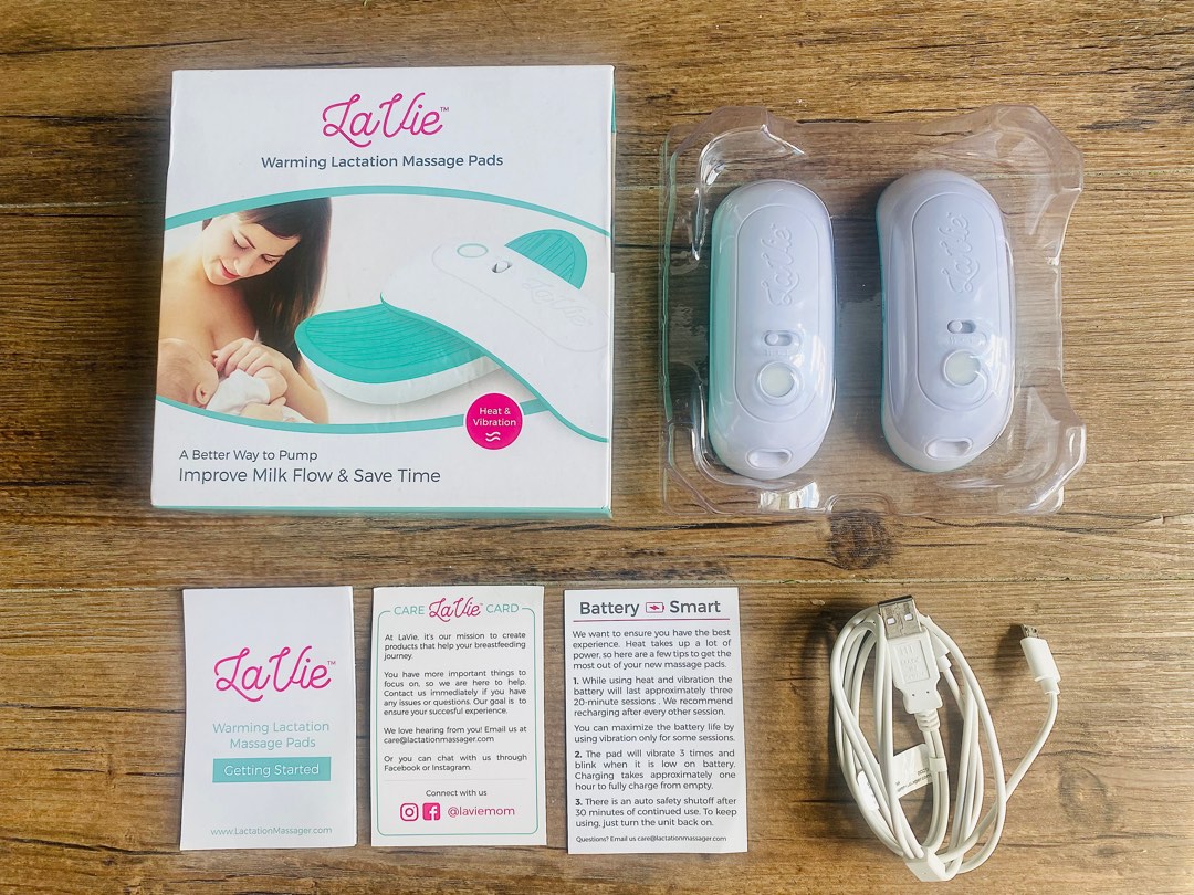 LaVie 2-in-1 Warming Lactation Massager, Heat and Vibration