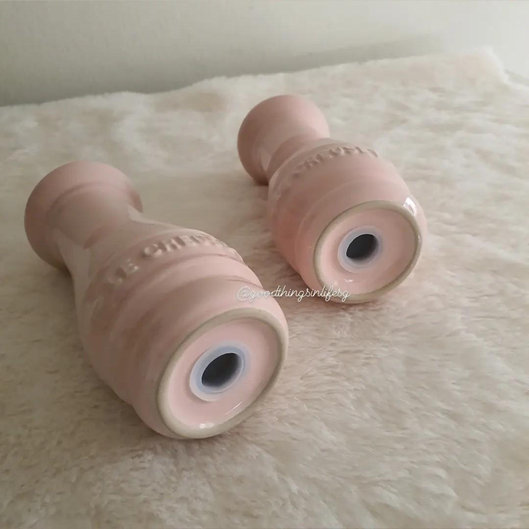 le creuset pink salt and pepper