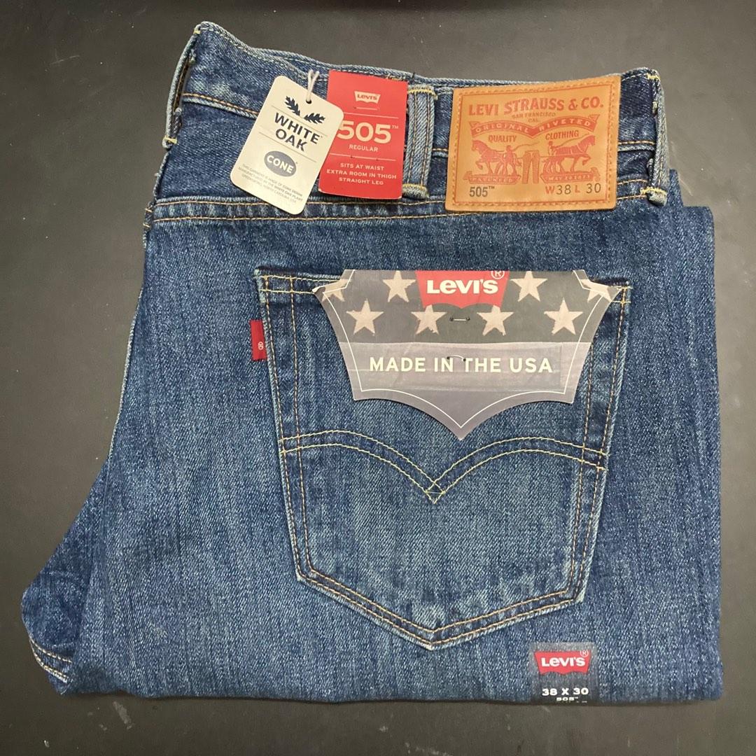 Levis 505 white oak cone denim hot sale