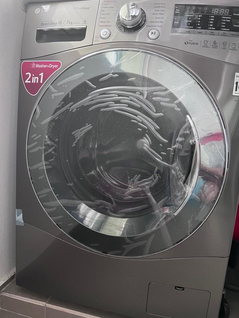 LG 10/7kg washer & dryer 2 in 1 (washing machine), TV & Home Appliances