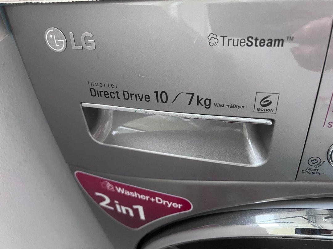 LG 10/7kg washer & dryer 2 in 1 (washing machine), TV & Home Appliances