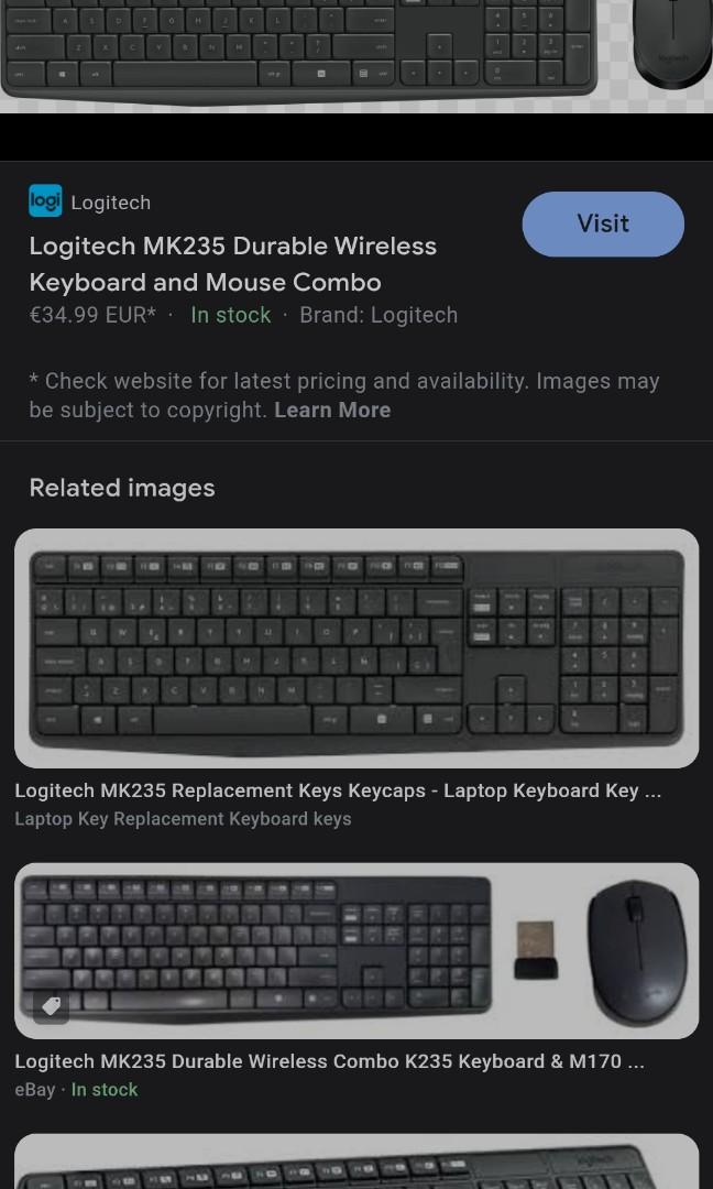Logitech MK235, Computers & Tech, Parts & Accessories, Computer ...