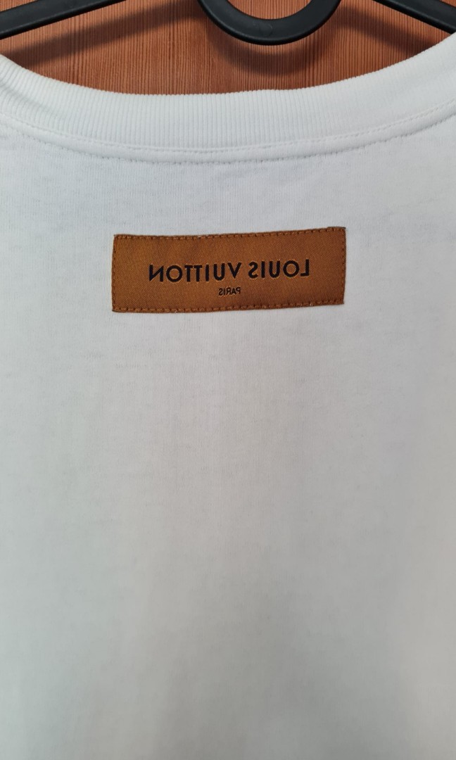 LOUIS VUITTON 2021SS Floating LV Logo Inside out T-shirt M White Auth Men  Used