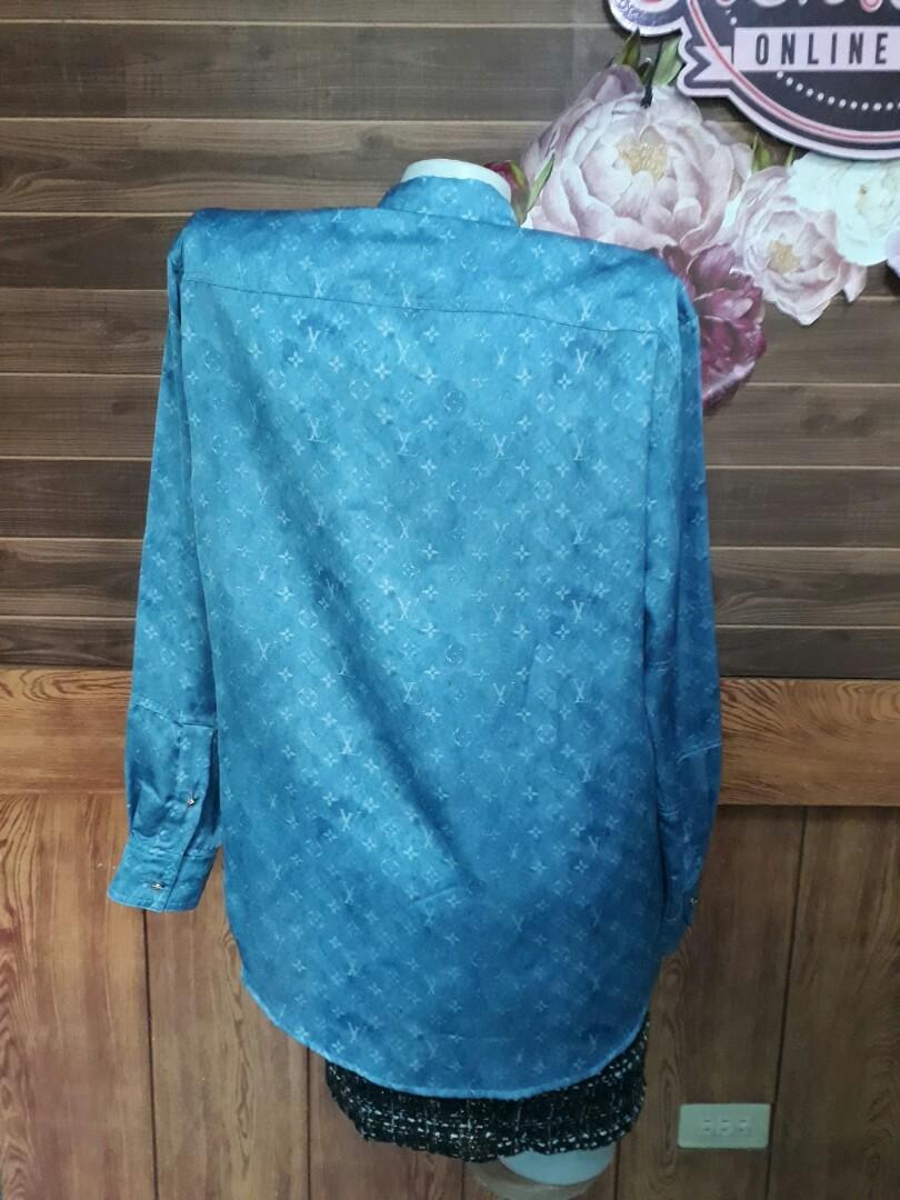 Silk shirt Louis Vuitton Blue size M International in Silk - 35823554