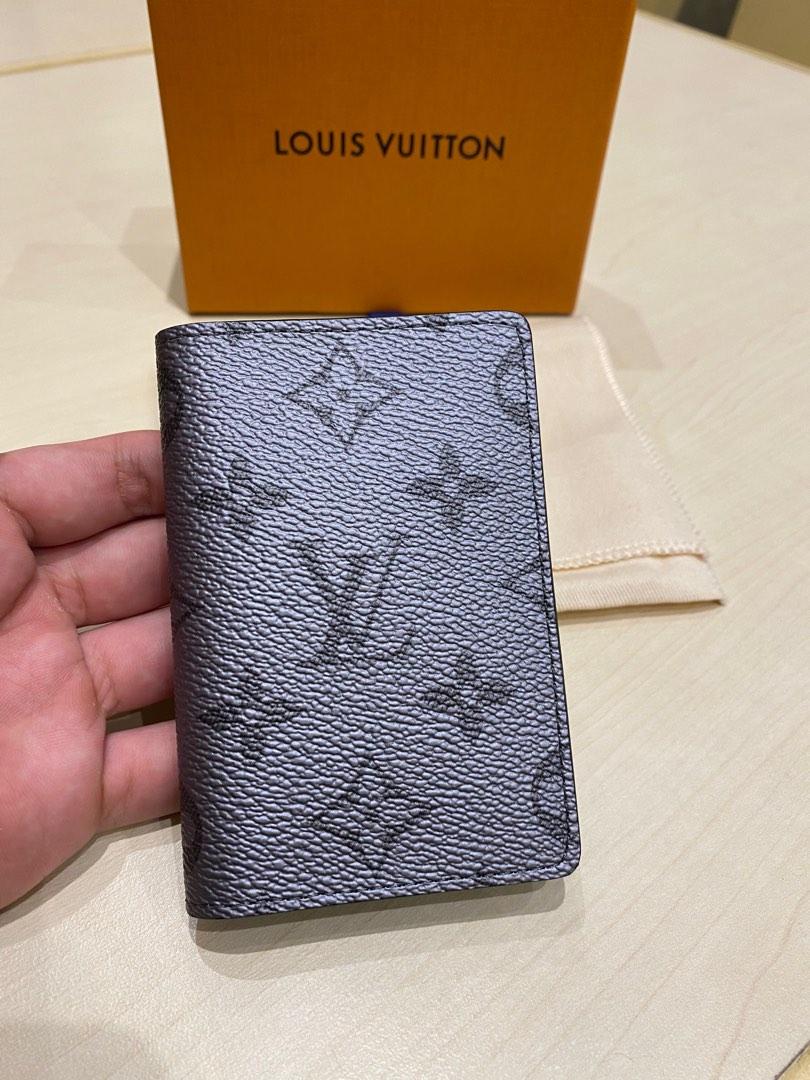 Louis Vuitton Taigarama Gun Metal Pocket Organizer Wallet M30837 Leather  Canvas