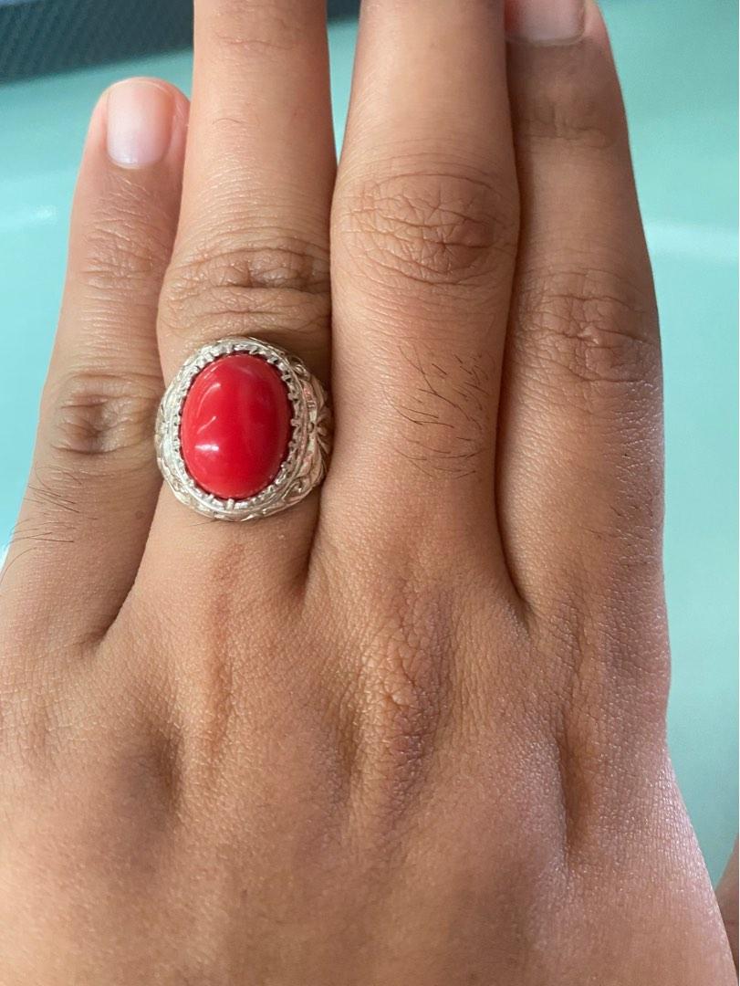Red coral online ring buy online